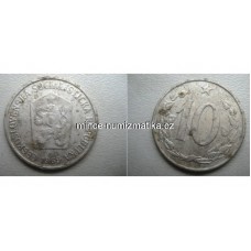 10h - 10 haléř 1969 Pootočená chyboražba avers a revers asi o 5°